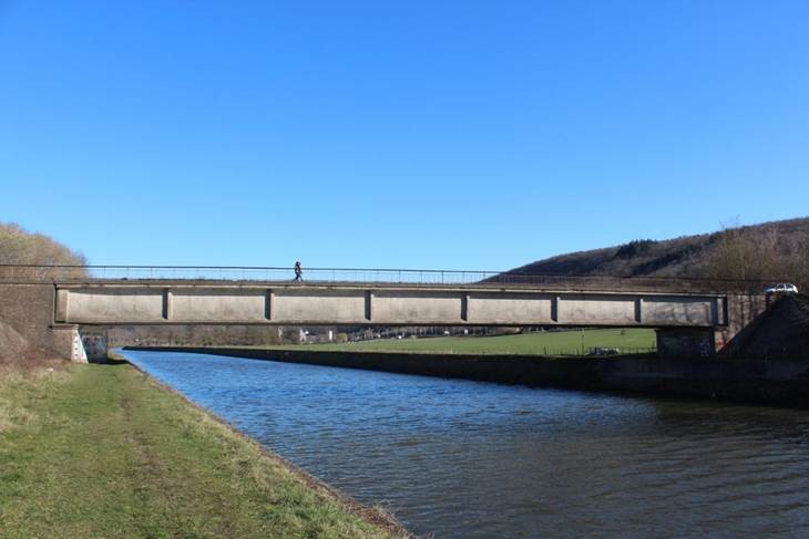 Sambre - Flawinne :  Chantier de réhabilitation du pont de Bauce